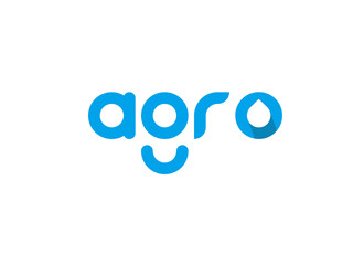 Obraz premium Agro logo design with golden rasio