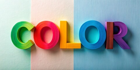 Fototapeta premium Vibrant Alphabet Art with Colorful Paper Letters