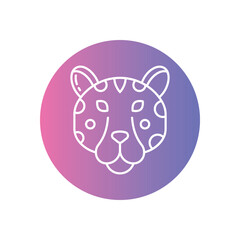 Leopard vector icon stock illustration