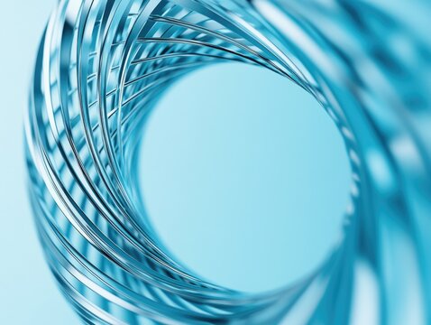 Futuristic Circular Metal Wire Pattern