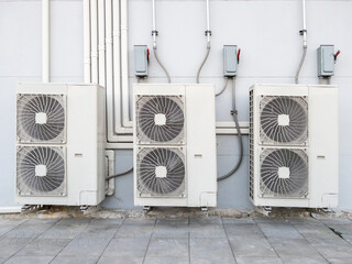 The compressor unit of the air conditioning system.
