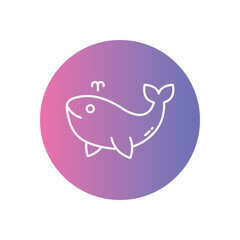 Whale vector icon stock illustration