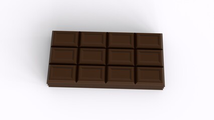 white and dark chocolate with white background