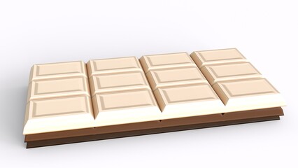 white and dark chocolate with white background