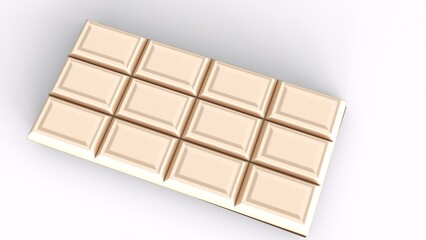 white and dark chocolate with white background