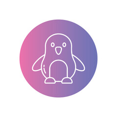 Penguin vector icon stock illustration
