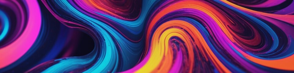 Fototapeta premium A dynamic abstract swirl of neon colors blending together, creating a lively and captivating visual effect for creative projects, Generative AI