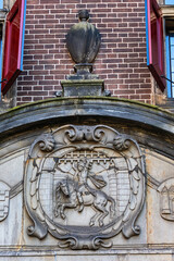 Waterpoort van Gorinchem was rebuilt and is located in garden of Amsterdam Rijksmuseum. Waterpoort (Water gate) was part of fortifications of Gorinchem city until 1893. AMSTERDAM, The NETHERLANDS.