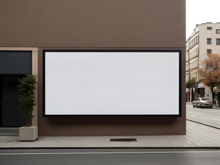 Fototapeta premium blank advertising billboard on wall
