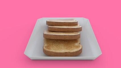 bread on plate with different different backgrounds 4k photos