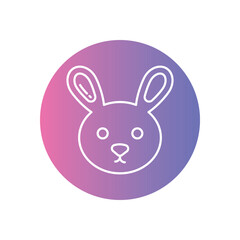 Rabbit vector icon stock illustration