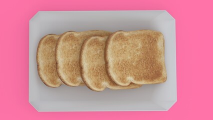 bread on plate with different different backgrounds 4k photos