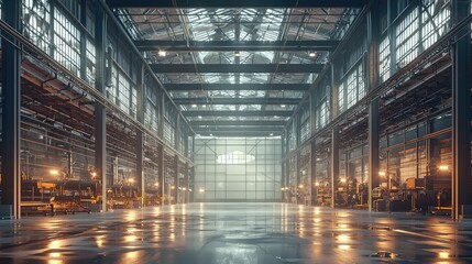 Modern Industrial Manufacturing Plant Interior
