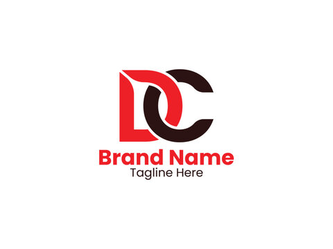 DC letter logo design. CD creative initials letter logo concept. DC letter design. Pro Vector