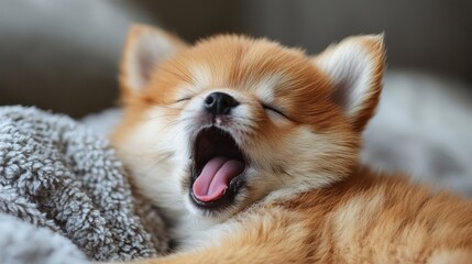 Obraz premium Closeup of cute adorable little puppy dog