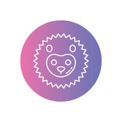 Hedgehog vector icon stock illustration