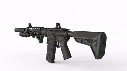 SLR Gun With Suppressor 4k photos