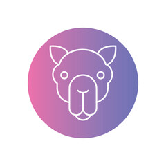 Camel vector icon stock illustration