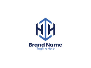 Fototapeta premium Letter HH monogram logo. HH letter logo design vector 