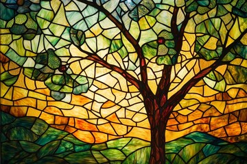 Stained Glass Window Film Retro Church Painted Mosaic Frosted Static