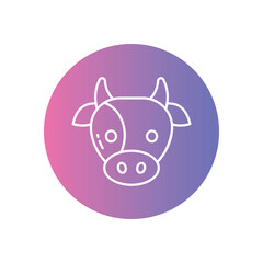 Cow vector icon stock illustration