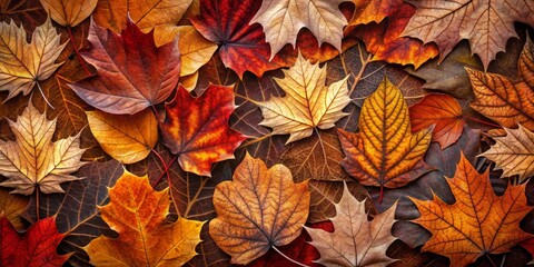 Autumn Leaves Abstract Background A Close-Up of Colorful Foliage, fall, autumn, leaves, abstract