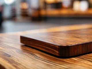 wooden table to display product with blurred background