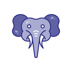 Elephant vector icon stock illustration