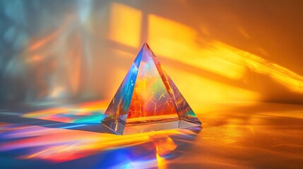 Crystal rainbow prism light effect