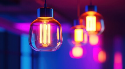 Industrial design with vibrant lighting, sleek design, soft glow.