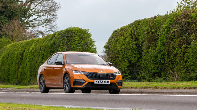 2022 orange SKODA  OCTAVIA VRS TSI car