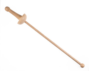 wooden sword isolated on white background