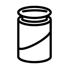 tube with cap line icon vector. tube with cap sign. isolated contour symbol black illustration