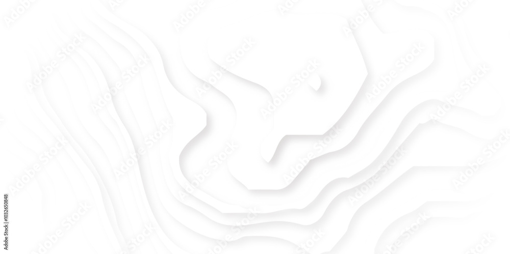 Aufkleber 3d papercut banner of gradient white paper layers. vector background design of horizontal abstract s