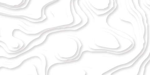 3D papercut banner of gradient white paper layers. Vector background design of horizontal abstract smooth origami shape paper cut, flowing liquid