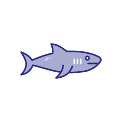 Shark vector icon stock illustration