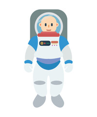 astronaut space man flat vector illustration