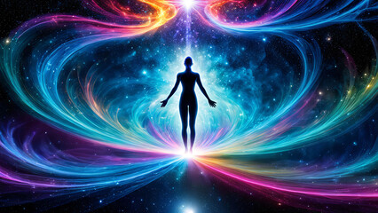 The astral body floats to the 5th dimension. A very colorful and beautiful dimension.