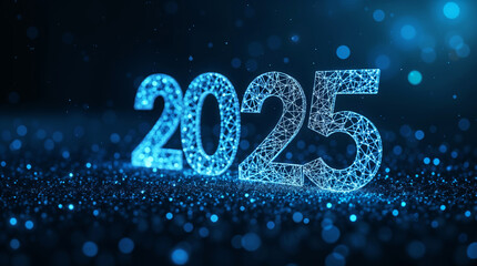 2025 numbers made of wires