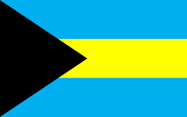 Flag of Bahamas vector illustration