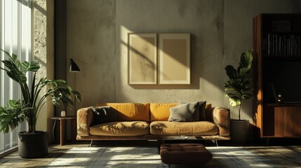 Contemporary Living Room with Modern Furniture and Decor