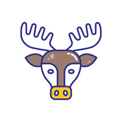 Moose vector icon stock illustration