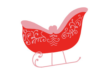 Tren&oacute;, papai noel, natal, vermelho, feliz, fim de ano, festa, comemora&ccedil;&atilde;o, ornamento, merry christmas, enfeite, decora&ccedil;&atilde;o, elementos, feriado, inverno, arte, ilustra&ccedil;&atilde;o, isolado