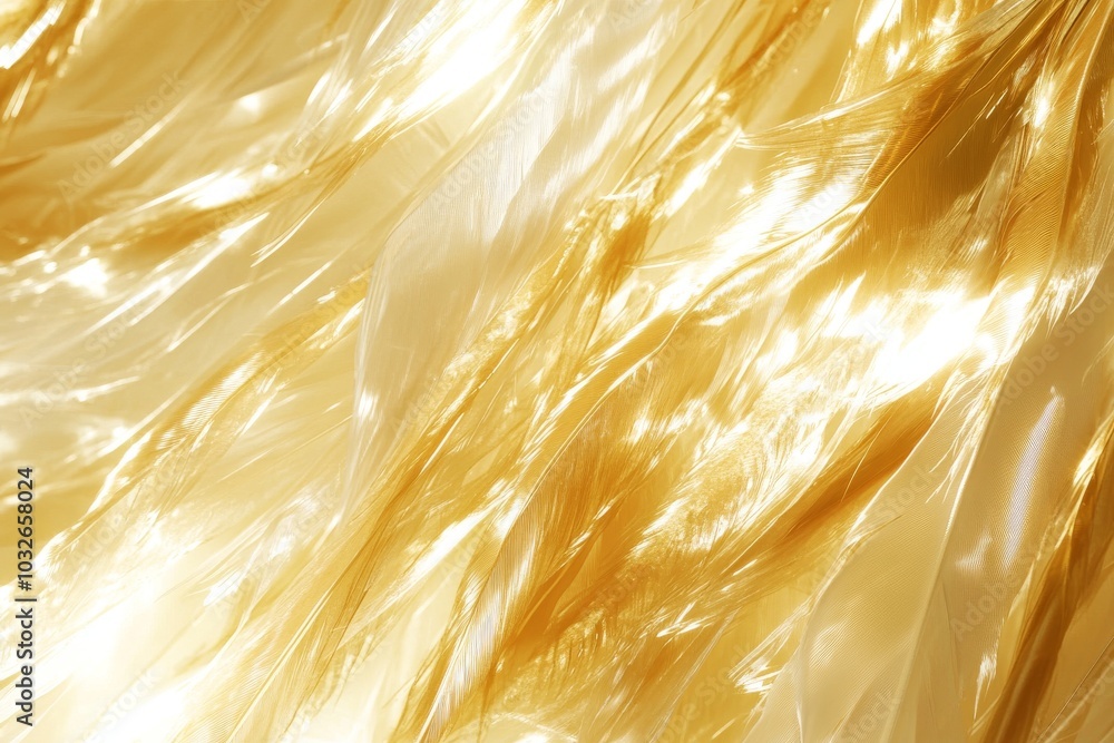 Poster abstract golden shimmering light symbolizing energy flow and the vibrancy of life in a dynamic glowi