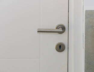 A Modern Door Handle With a Sleek Design in a Minimalist Setting, Emphasizing Contemporary Simplicity and Functionality