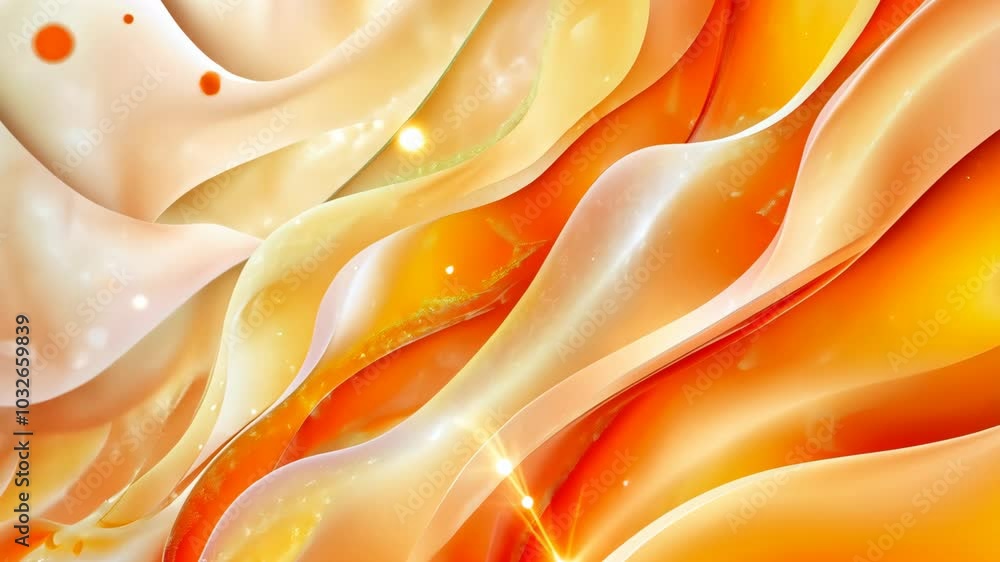 Poster Abstract swirls of orange and white create a dynamic background