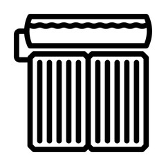 solar water heater energy conservation line icon vector. solar water heater energy conservation sign. isolated contour symbol black illustration