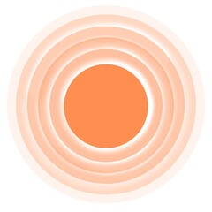 illustration of a circle, orange background, abstract orange background, abstract background with circles, abstract background with circles, 3D illustration, orange, orange background, orange circle