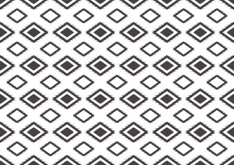 Vector illustration. embroidery style. Art print of Ikat Seamless Pattern Design for background, carpet, wallpaper, clothing, wrapping, Batik, fabric.