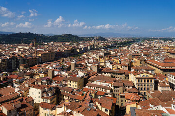 Panorama of Florence seen from the tower of the Palazzo Vecchio.